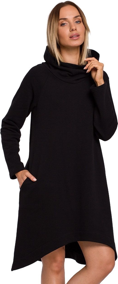 Czarna sukienka MOE w stylu casual mini