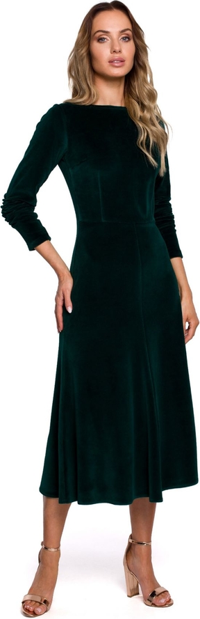 Czarna sukienka MOE z długim rękawem