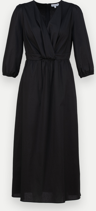 Czarna sukienka Molton w stylu casual z długim rękawem