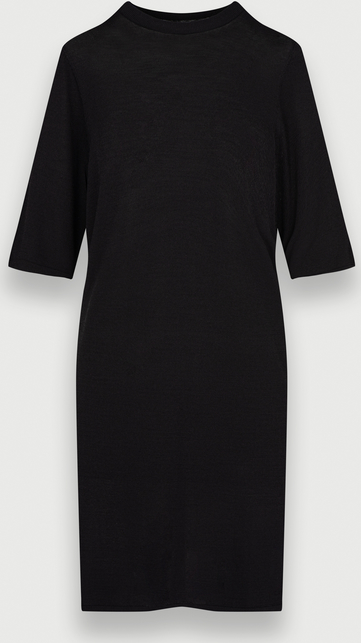 Czarna sukienka Molton z okrągłym dekoltem mini w stylu casual