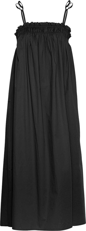 Czarna sukienka Moss Copenhagen z bawełny z dekoltem w kształcie litery v mini