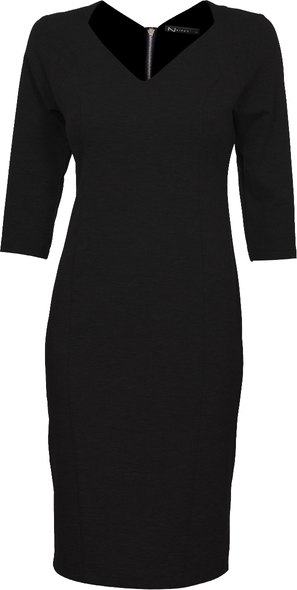 Czarna sukienka Niren z bawełny dopasowana