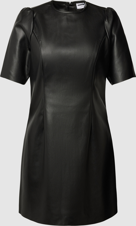 Czarna sukienka Noisy May mini z krótkim rękawem z okrągłym dekoltem