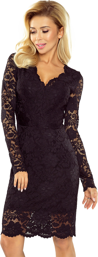 Czarna sukienka NUMOCO z długim rękawem