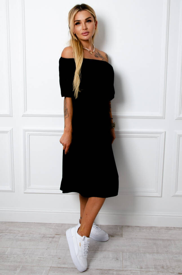 Czarna sukienka Olika mini w stylu casual hiszpanka