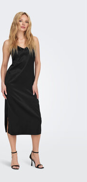 Czarna sukienka Only na ramiączkach mini z dekoltem w kształcie litery v