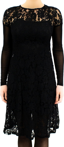 Czarna sukienka OVS z długim rękawem