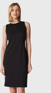 Czarna sukienka Ralph Lauren bez rękawów z okrągłym dekoltem