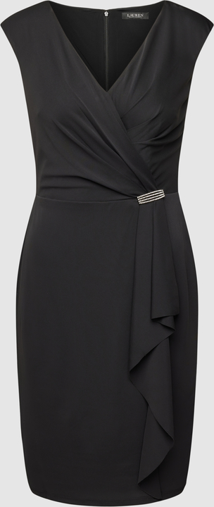 Czarna sukienka Ralph Lauren mini z dekoltem w kształcie litery v