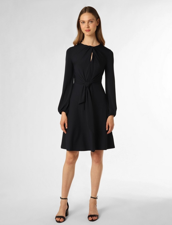Czarna sukienka Ralph Lauren z długim rękawem