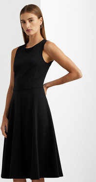 Czarna sukienka Ralph Lauren z okrągłym dekoltem bez rękawów