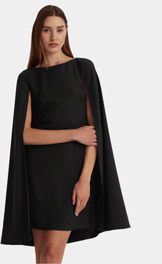 Czarna sukienka Ralph Lauren z okrągłym dekoltem mini