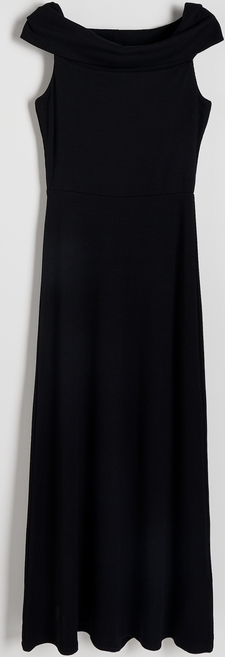 Czarna sukienka Reserved z bawełny rozkloszowana
