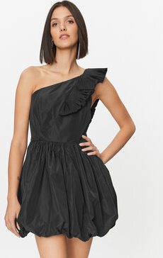Czarna sukienka Rinascimento mini bez rękawów rozkloszowana