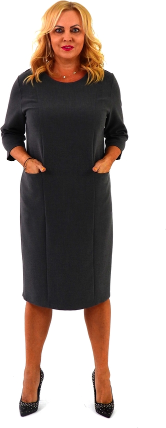 Czarna sukienka Roxana - sukienki z długim rękawem