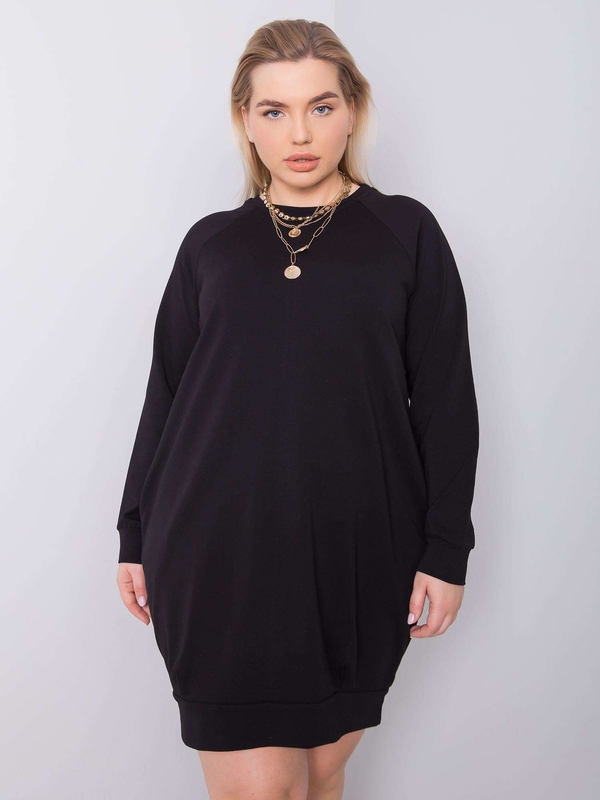 Czarna sukienka Sheandher.pl z bawełny mini w stylu casual
