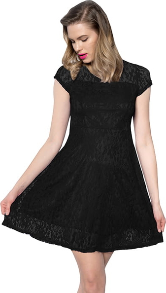 Czarna sukienka Snm w stylu casual z dekoltem w kształcie litery v