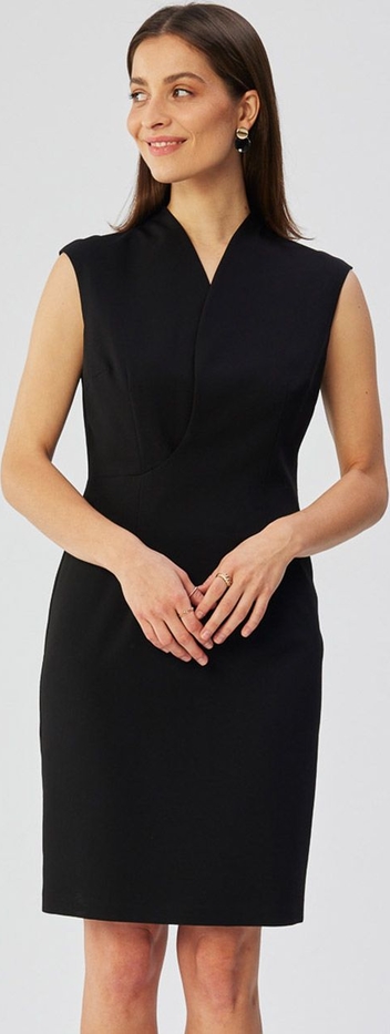 Czarna sukienka Stylove z dekoltem w kształcie litery v bez rękawów