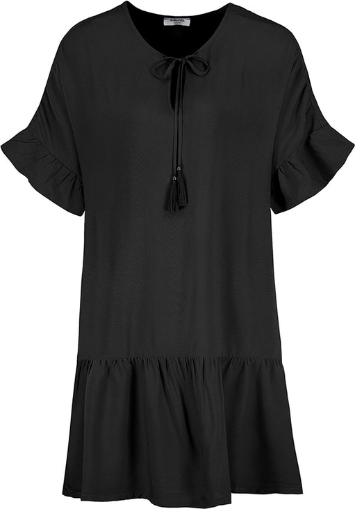 Czarna sukienka SUBLEVEL rozkloszowana