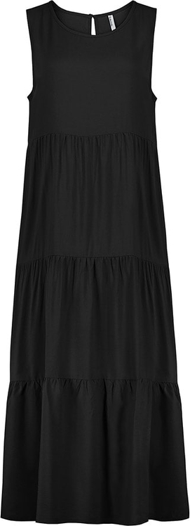 Czarna sukienka SUBLEVEL z okrągłym dekoltem maxi