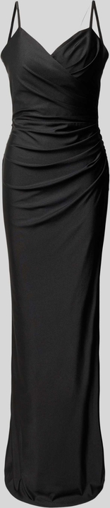 Czarna sukienka Troyden Collection z szyfonu na ramiączkach maxi