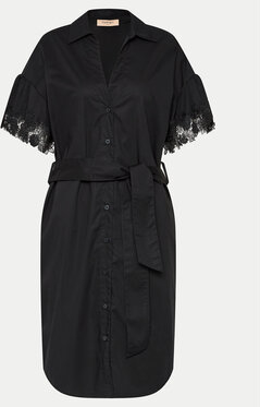 Czarna sukienka Twinset mini koszulowa w stylu casual