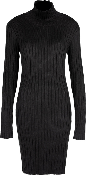 Czarna sukienka ubierzsie.com w stylu casual dopasowana mini