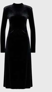 Czarna sukienka Undress Code midi z długim rękawem