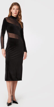 Czarna sukienka Undress Code midi z okrągłym dekoltem