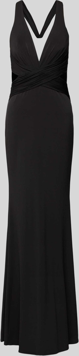 Czarna sukienka Unique maxi na ramiączkach dopasowana
