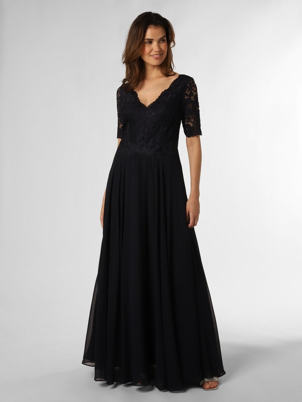 Czarna sukienka Vera Mont z szyfonu