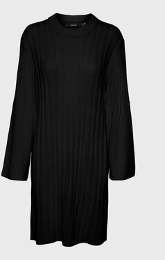Czarna sukienka Vero Moda mini w stylu casual z długim rękawem