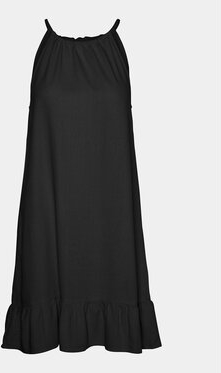 Czarna sukienka Vero Moda na ramiączkach z okrągłym dekoltem