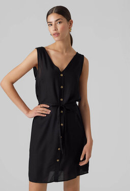 Czarna sukienka Vero Moda w stylu casual mini dopasowana