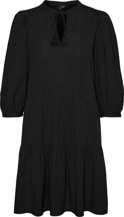 Czarna sukienka Vero Moda w stylu casual mini z długim rękawem
