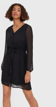 Czarna sukienka Vero Moda w stylu casual z dekoltem w kształcie litery v