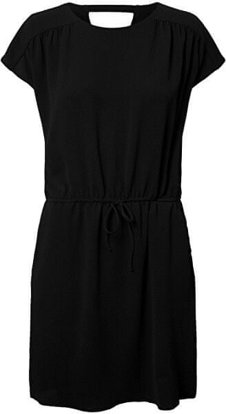 Czarna sukienka Vero Moda w stylu casual z krótkim rękawem