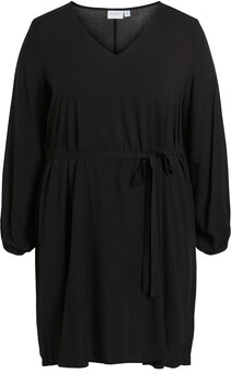 Czarna sukienka Vila mini z dekoltem w kształcie litery v
