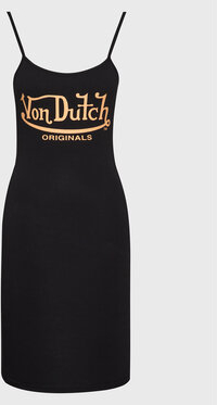 Czarna sukienka Von Dutch mini dopasowana w stylu casual