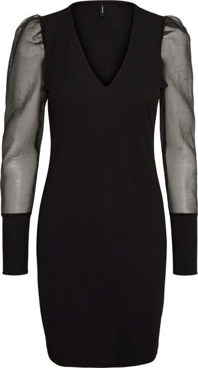 Czarna sukienka WARESHOP mini z dekoltem w kształcie litery v