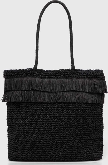 Czarna torebka Answear Lab duża na ramię w wakacyjnym stylu