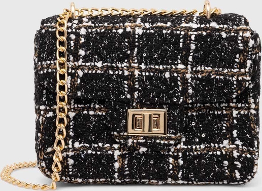 Czarna torebka Answear Lab mała do ręki w stylu glamour