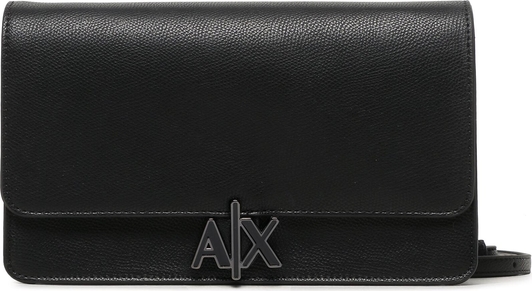 Czarna torebka Armani Exchange średnia matowa w młodzieżowym stylu
