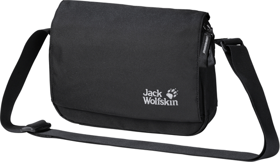 Czarna torebka Autoryzowany Sklep Jack Wolfskin na ramię matowa średnia