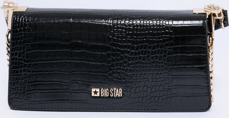 Czarna torebka Big Star w stylu glamour do ręki