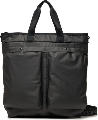 Czarna torebka Calvin Klein duża w wakacyjnym stylu
