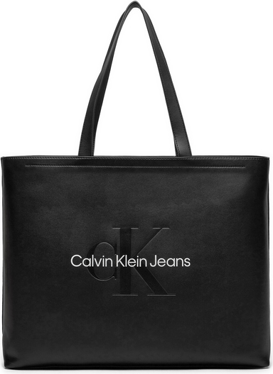 Czarna torebka Calvin Klein na ramię duża