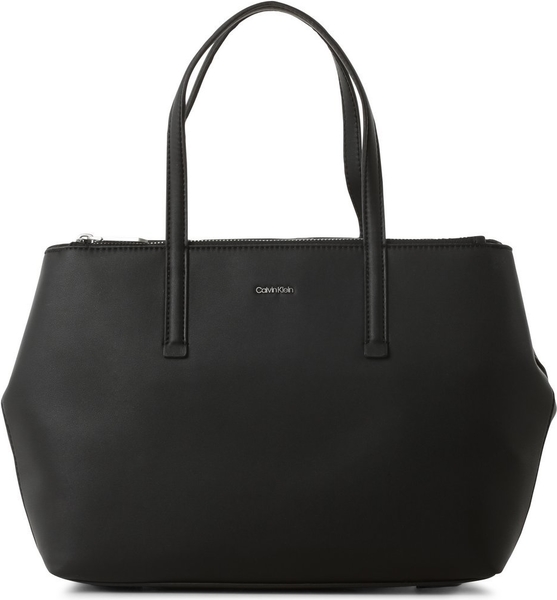 Czarna torebka Calvin Klein w wakacyjnym stylu ze skóry na ramię