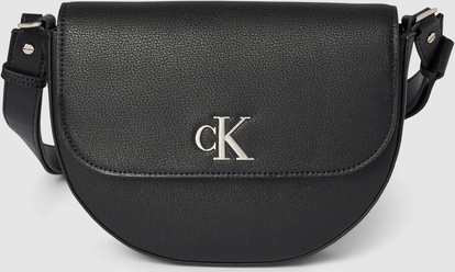 Czarna torebka Calvin Klein ze skóry ekologicznej matowa na ramię