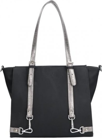 Czarna torebka Chiara Design duża w stylu casual na ramię
